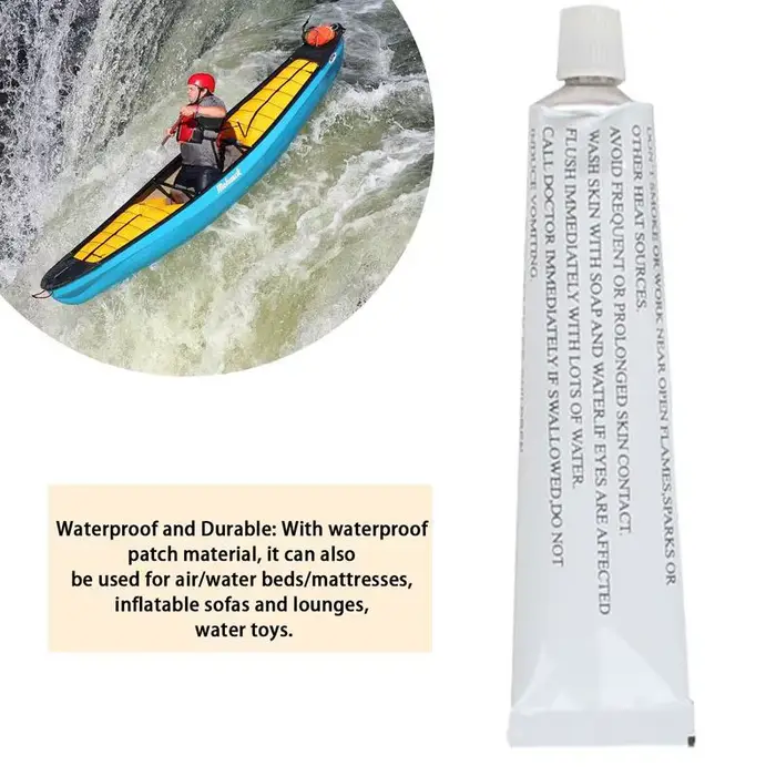 Colle réparation PVC 30ml pour bateau, kayak et piscine - Super glue multifonction étanche et durable