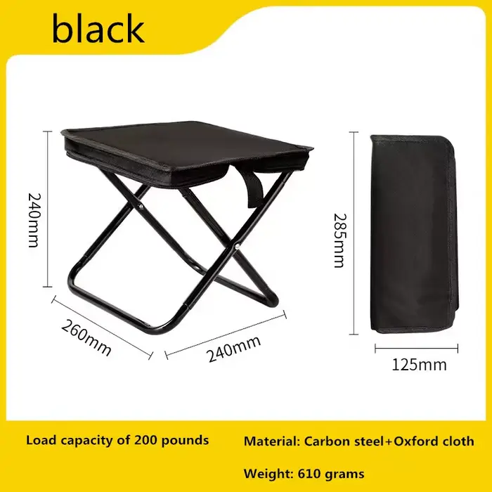 Chaise pliante multifonction ultralégère pour pêche, camping et voyages - Tabouret pliant accessoire pêche