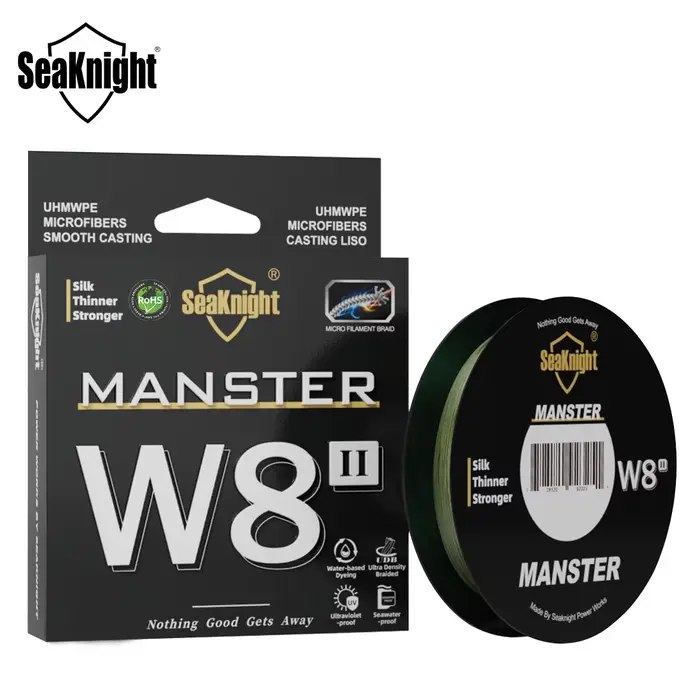 SeaKnight W8 II MANSTER Braid 8 brins 150-500m ligne pêche PE multifilament eau douce et salée