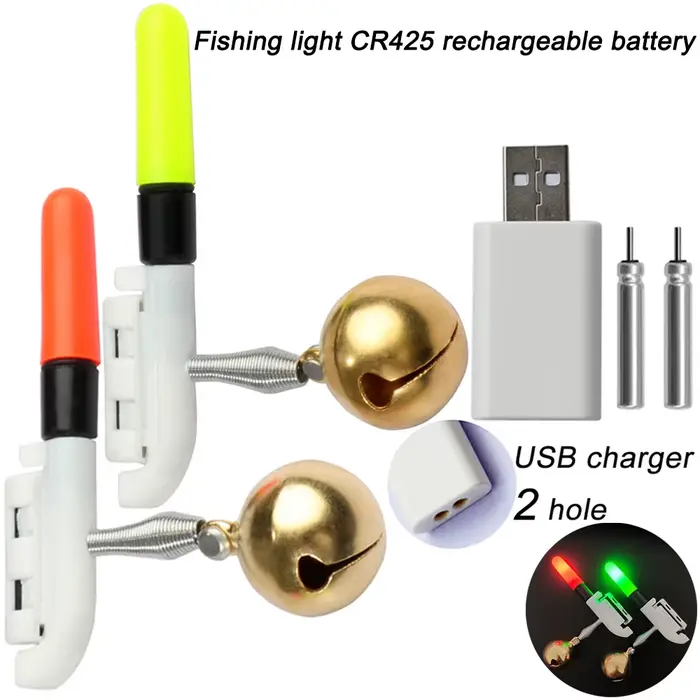 Alerte de touche lumineuse GOBAIT CR425 avec tige LED rechargeable USB pour pêche de nuit