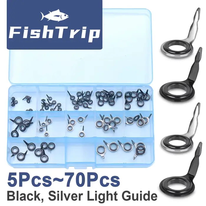 Kit réparation guides canne pêche micro guides pied simple spinning casting fly rod 0.076g-0.77g