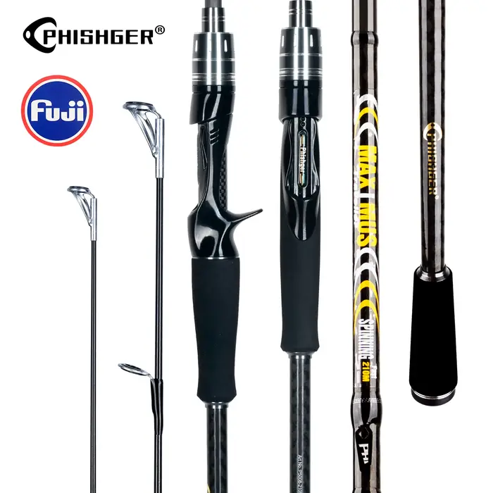 Canne PHISHGER MAXIMUS Traveller 1.65m-3.0m Fuji Guide - Carbone 30T pour leurres 3-35g