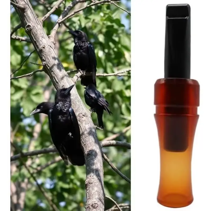 Sifflet appel corbeau marron réaliste - Simulateur son original pour attirer les corbeaux efficacement