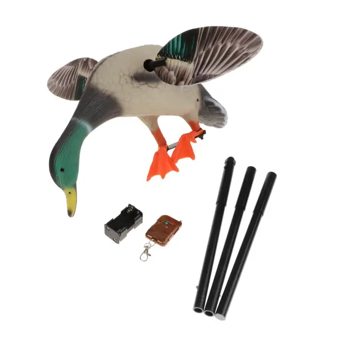 Canard leurre télécommandé avec ailes volantes - Décor réaliste pour étang et jardin sans pile