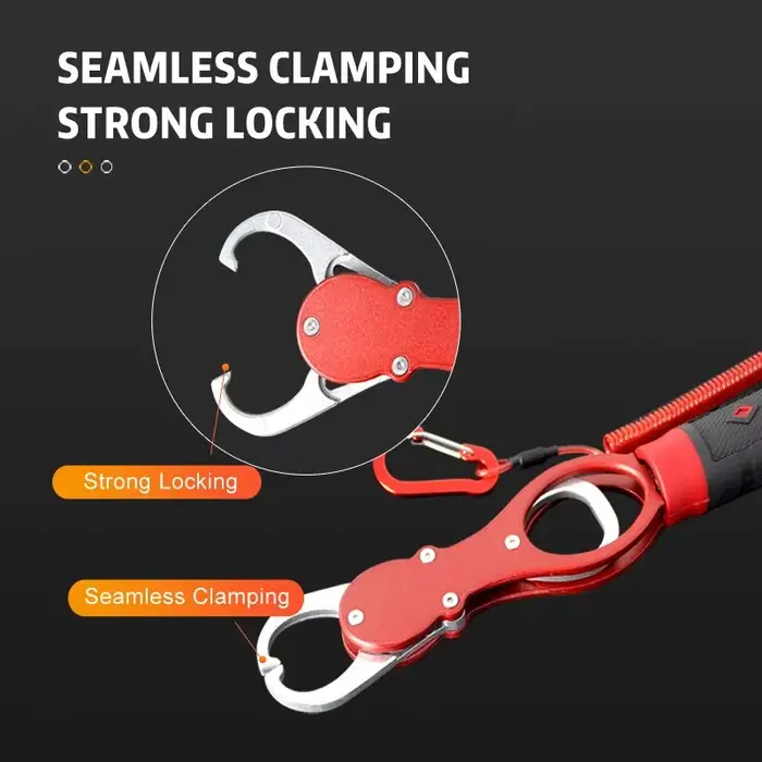 Pince à lèvres pour poisson avec pèse-poisson en alliage d'aluminium portable accessoire pêche