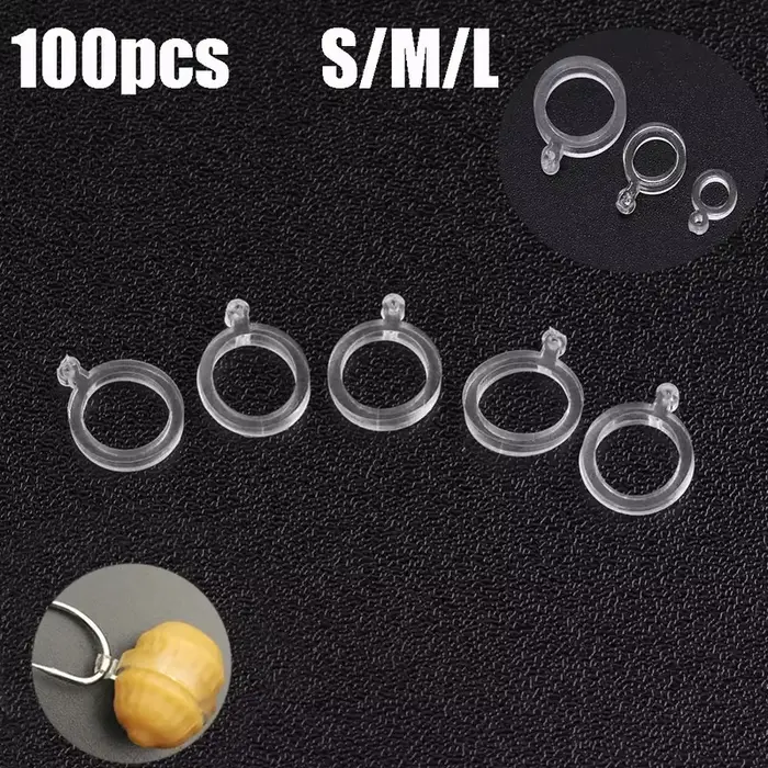 100 bandes appâts pour pêche à la carpe - Baitbands blancs pour pellets et esches - Accessoires pêche