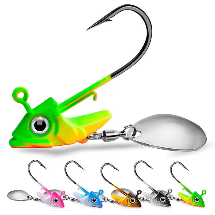 Leurres métal pêche 1 pièce 7.5g à 15g cuillères tournantes paillettes jigging hameçons appâts