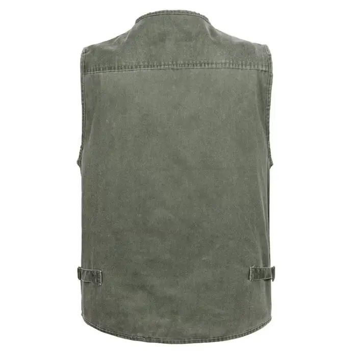 Veste de pêche 7XL homme multi-poches printemps été coton confortable pour randonnée sport extérieur