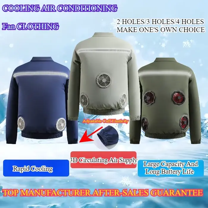 Veste rafraîchissante ventilée 4 ventilateurs pêche été homme femme veste légère sports extérieur