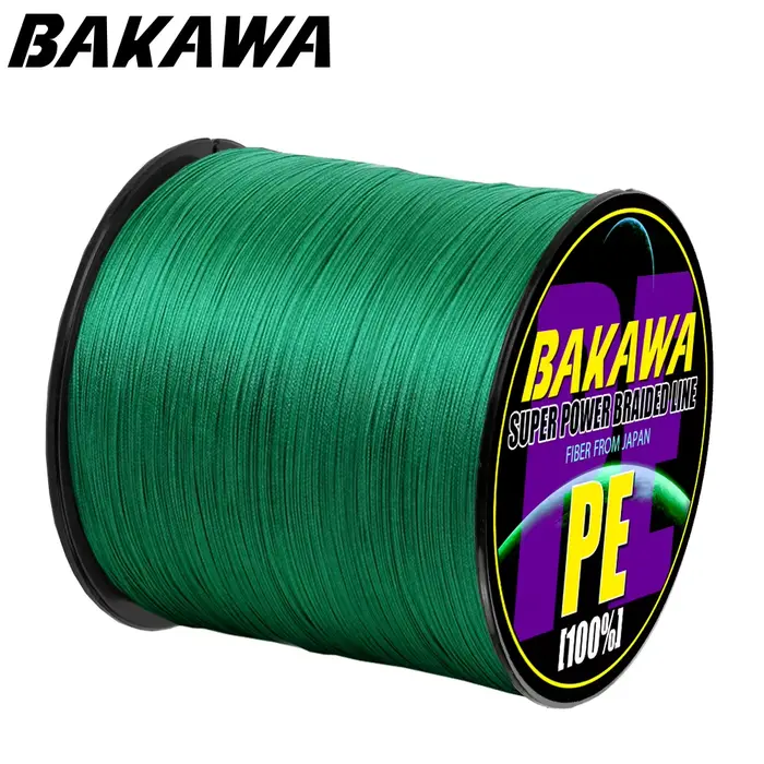 Ligne de Pêche PE Japonaise BAKAWA 4 Tressée Flottante 10-85lb Diamètre 0.2-0.42mm Longueur 300m