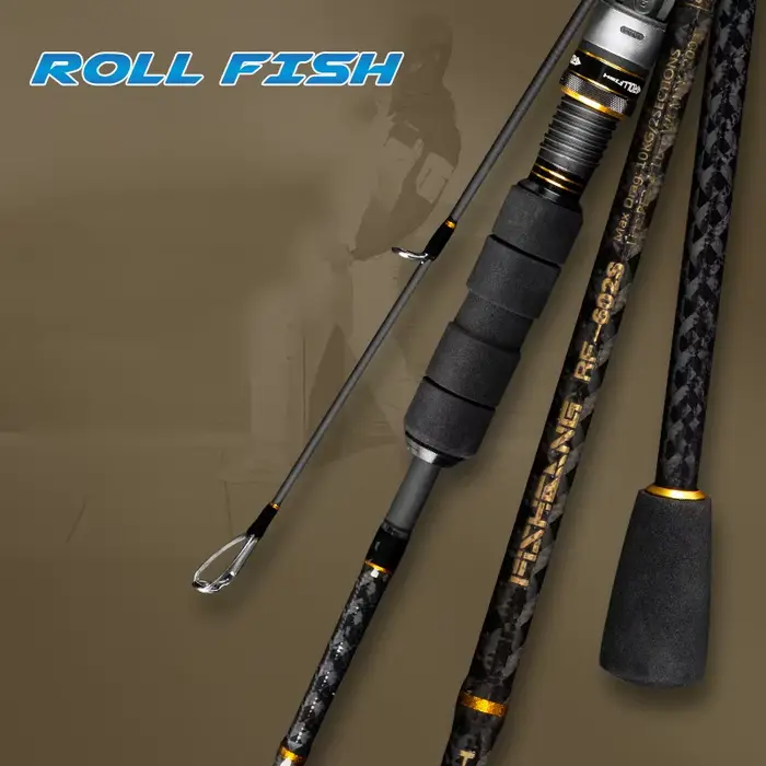 Canne ROLLFISH bateau carbone jigging léger spinning casting mer 2 sections 1.68-1.98m 127-141g leurre