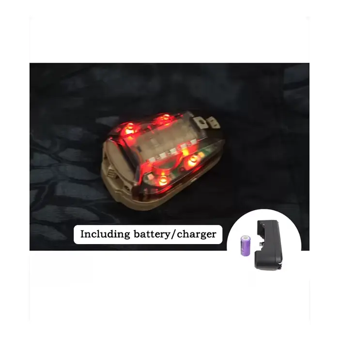 Lampe tactique casque LED infrarouge stroboscope pêche nocturne signalisation sécurité