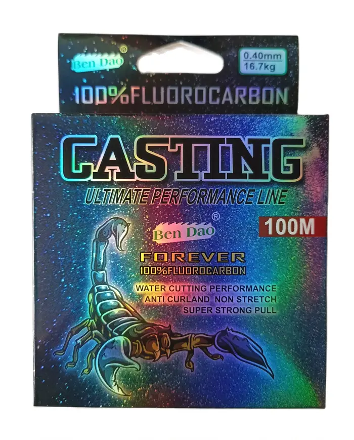 Ligne de pêche fluorocarbone 100m pour carpe, leader coulissant en fibre carbone monofilament