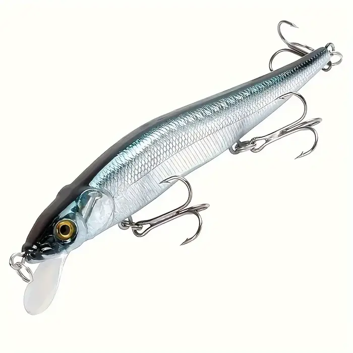 Leurre dur minnow 11,5 cm / 14 g, appât artificiel 3 triples pour brochet, carpe et carnassiers