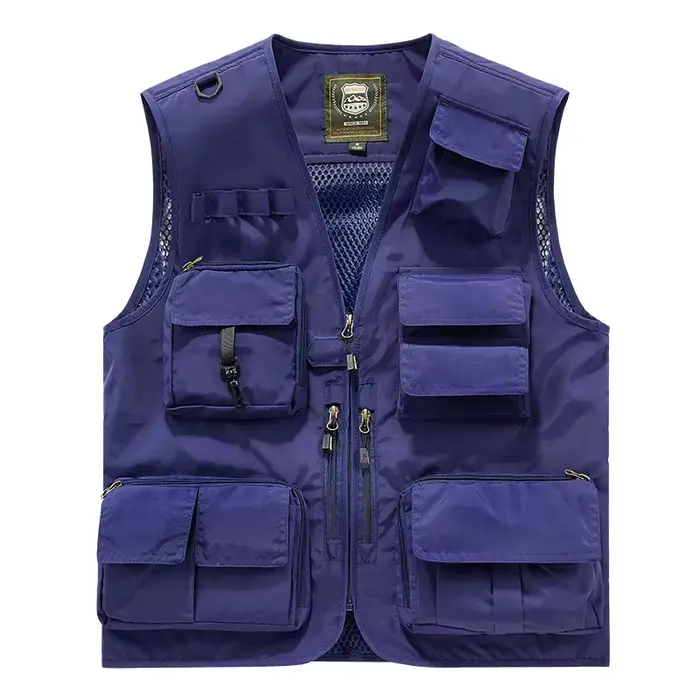 Gilet camouflage homme grande taille 130kg 7XL - Veste sans manches multi-poches pour pêche et camping