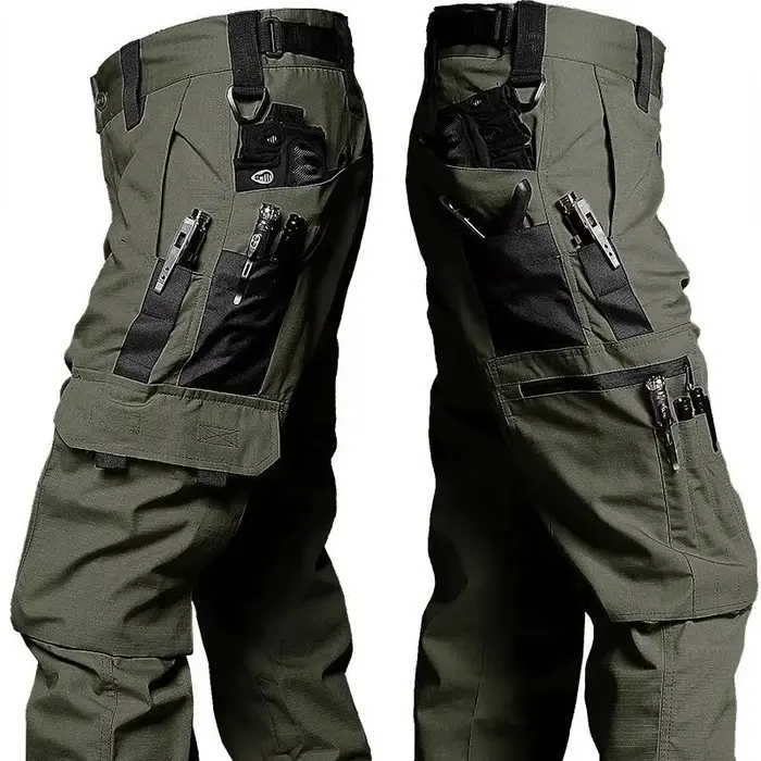 Pantalon travail résistant homme pour pêche - Multi-poches et coupe droite confortable