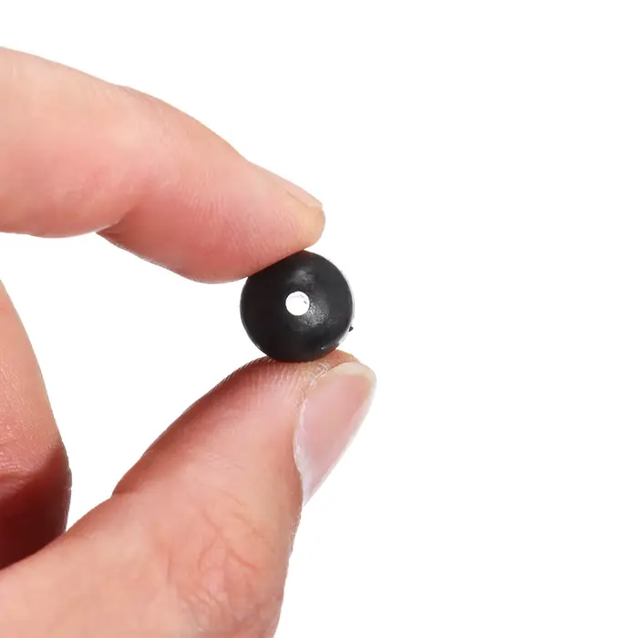 Perles flottantes plastique noir souples et dures 3mm à 12mm pour montage ligne pêche leurres appâts