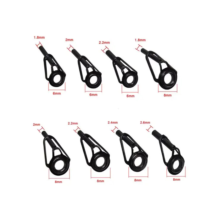 Kit réparation 80 pièces anneaux guides canne pêche céramique TS acier inoxydable DIY