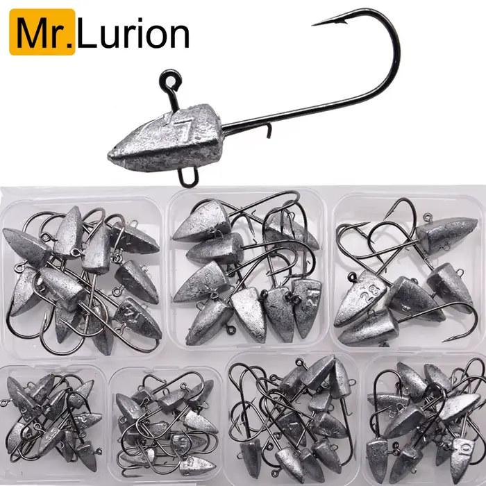 Hameçons Triangle Head NED MrLurion 3.5g-28g pour leurres souples - pêche au jig et appâts naturels