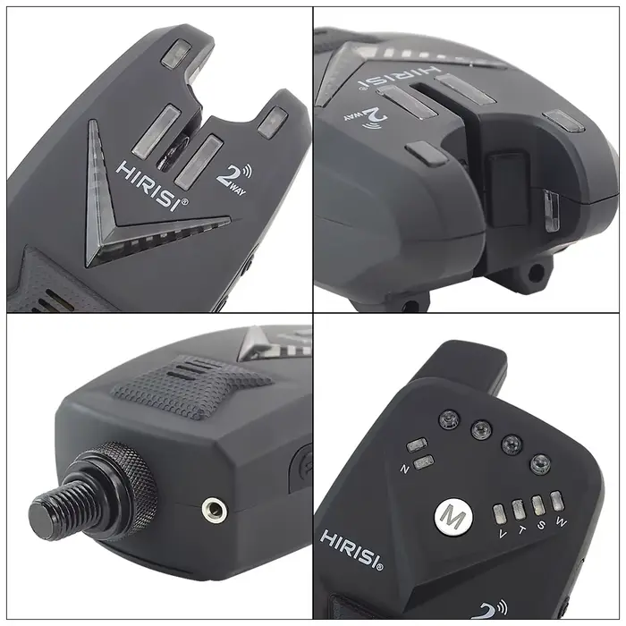 Set alarme de touche sans fil Hirisi 2 voies télécommande indicateur morsure carpe S3