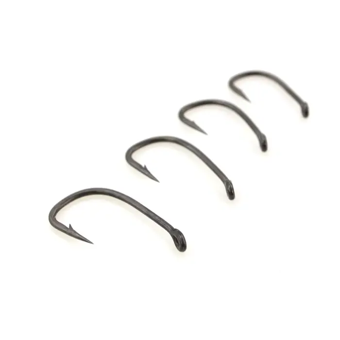 Hameçons carpe 30pcs acier haute teneur en carbone PTFE avec ardillon et œillet X702