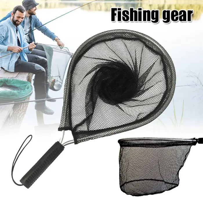 Filet de pêche à la mouche sans nœud avec manche anti-corrosion et mailles douces pour poissons,
