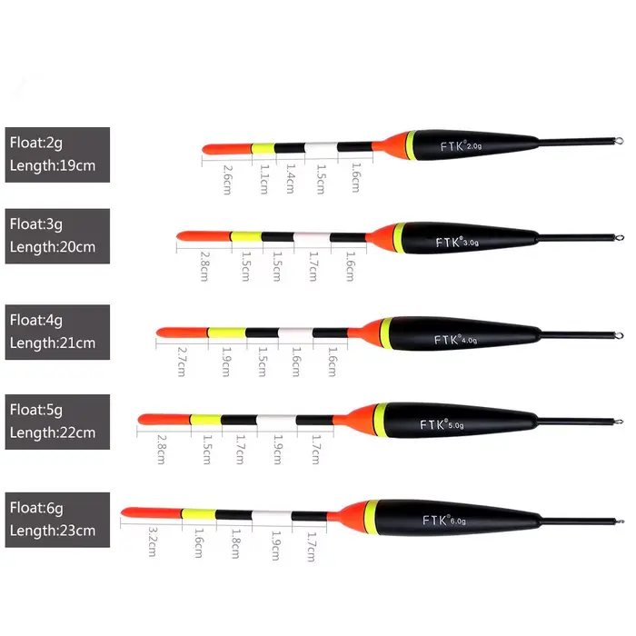 5 flotteurs verticaux en bois de balsa pour pêche en mer - 19-23cm avec queue renforcée