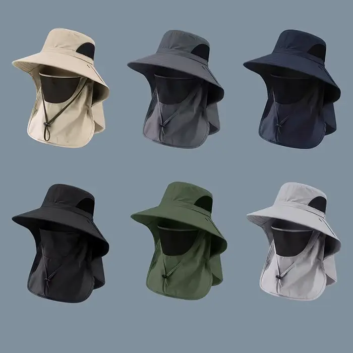 Chapeau de pêche à large bord protection UV séchage rapide et respirant pour l'été