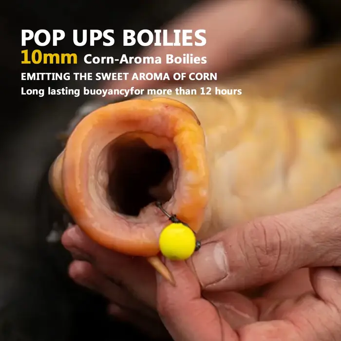 80 appâts pop-up maïs sucré jaune 10mm pour carpe et silure - Pêche printemps/été - Appâts flottants