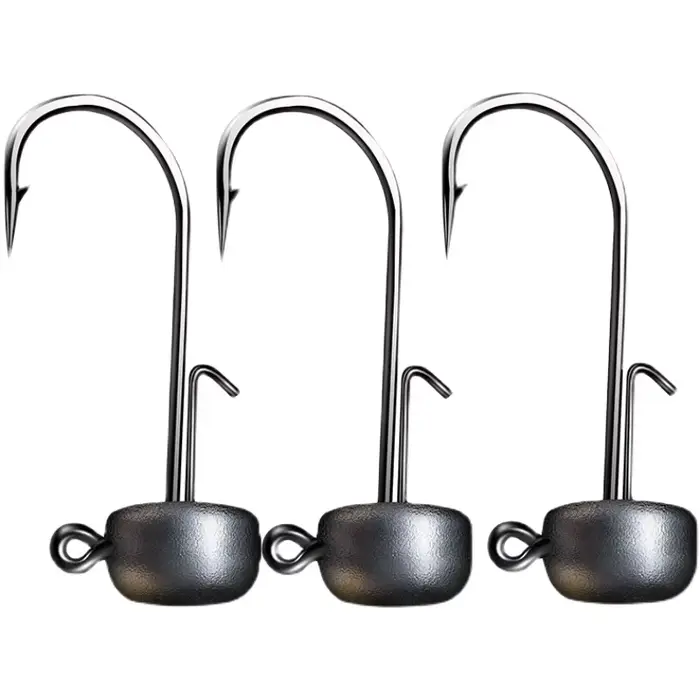 Hameçon NED jig tête anti-décrochage pour poisson mandarin queue T leurres souples pêche verticale