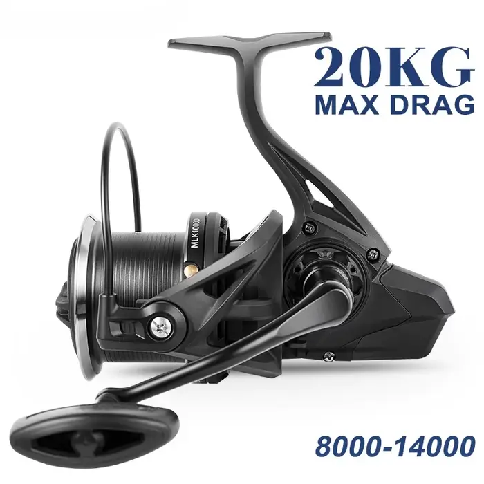 Moulinet spinning 8000-14000 drag 20kg anti-corrosion pour pêche mer gros poissons