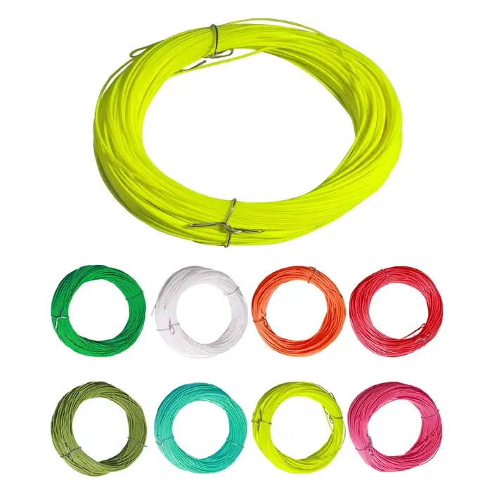 Ligne de pêche à la mouche flottante fluo 100 pieds avec pointe plombée et boucle soudée