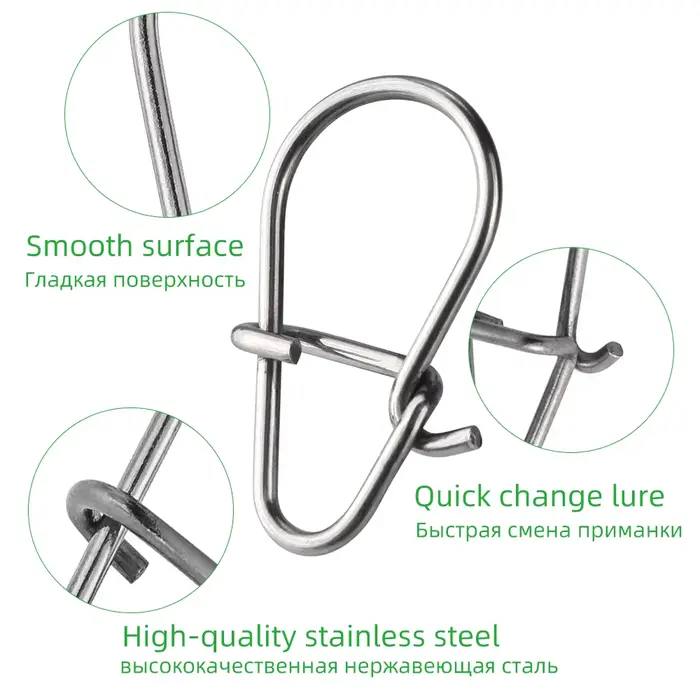Snap Rolling Swivel en Acier Inoxydable 304 pour Pêche - Connecteur Leurres et Appâts - Accessoires Pêche Durable