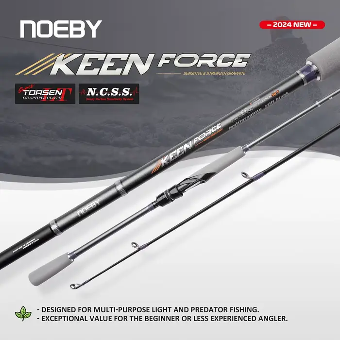 Canne à pêche polyvalente NOEBY Keen Force L UL ML M 2.04-2.9m - Carbone léger pour truite, rascasse, bar