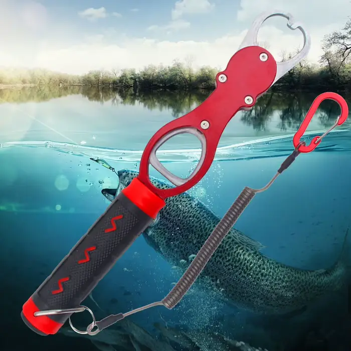 Pince à lèvres de poisson avec échelle et ligne - Outil professionnel pour pêcheurs experts