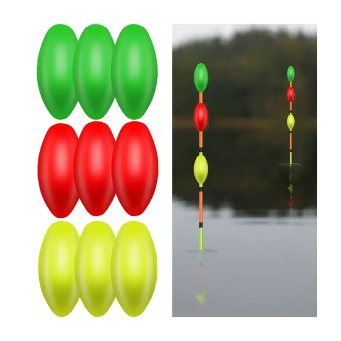 Flotteurs fluorescents et indicateurs de touche en mousse - balles de flottaison pour pêche précise