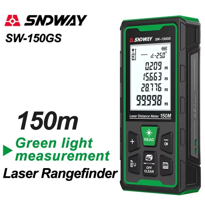 Télémètre laser vert 150m haute précision pour pêche, chasse et bricolage - Mesure électronique fiable