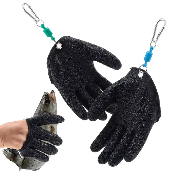 Gant professionnel pêche latex chasse protection anti-perforation antidérapant pêcheur main gauche droite
