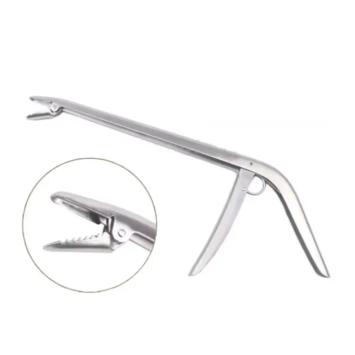 Stainless Steel Unhooking Device Fish Clamp Clip Catch Remover Plier Fishing Hoo