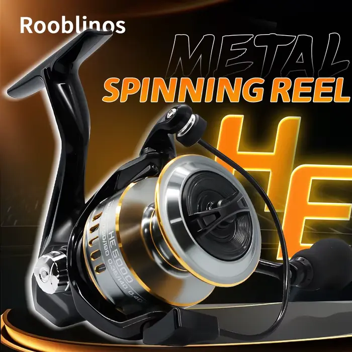 Moulinet Spinning Ultraléger Rooblinos HE Métal - Ratio 5.2:1 1000-7000 Drag Max Eau Douce Mer