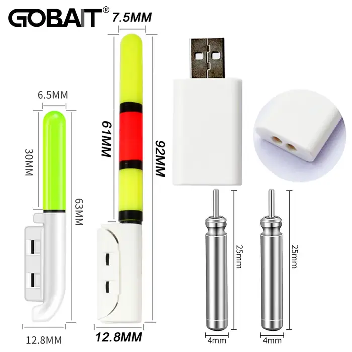 Chargeur CR425 3.6V pour flotteurs lumineux de pêche nocturne - set complet avec batterie lithium