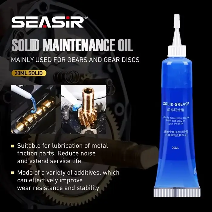 Kit entretien moulinet SEASIR - Graisse protectrice + huile lubrifiante 20ml x2 - Maintenance roulements