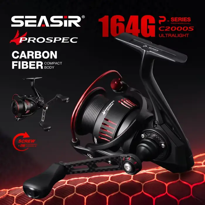 Moulinet carbone Seasir P-Series Prospec 9KG drag 8+1BB - Pêche sportive haut de gamme