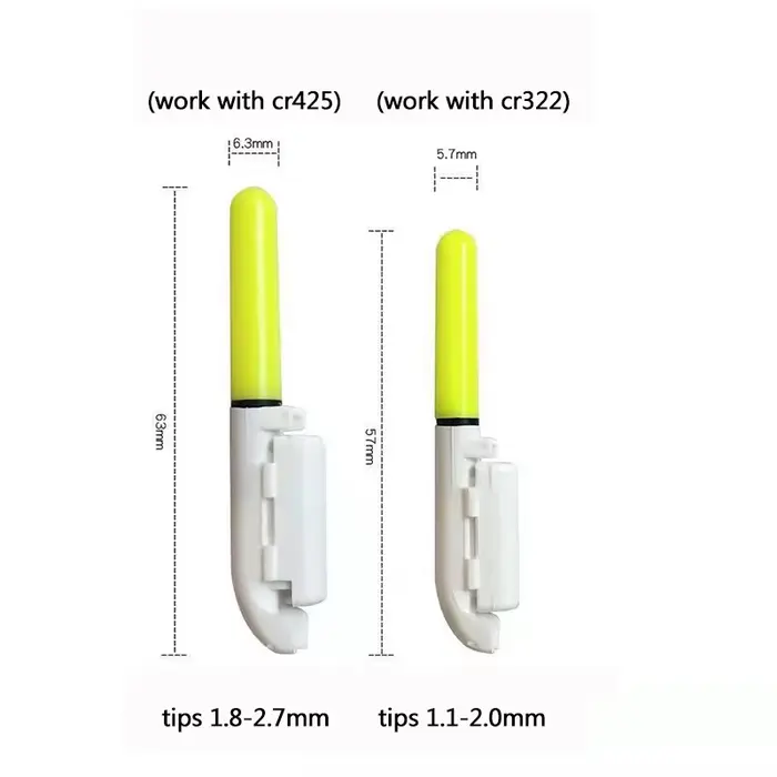 Lot de 10 lampes de pêche électroniques rechargeables à clip, lumière puissante pour la pêche de
