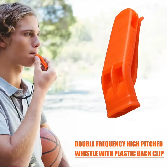 Sifflet de sécurité double tube pour sports outdoor - Accessoire pêche plastique durable multifonction