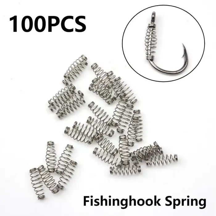 Hameçons à ressort avec amorceur intégré 100PCS pour carpe et pêche au feeder - Acier inoxydable