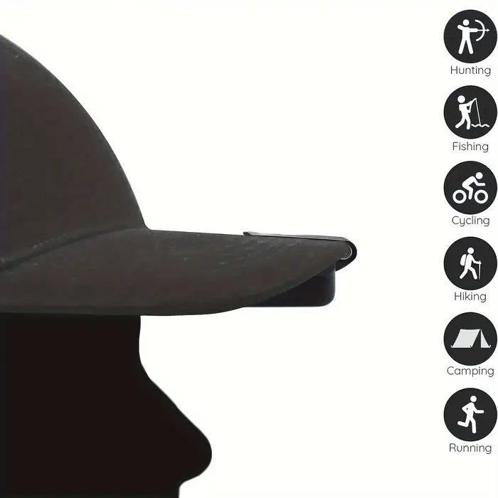 Lampe frontale pêche super lumineuse à clip pour casquette torche LED pêche camping chasse extérieur