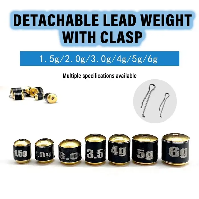 Plombs pêche détachables 1.5g-6g libération rapide casting précision accessoires pêche extérieure