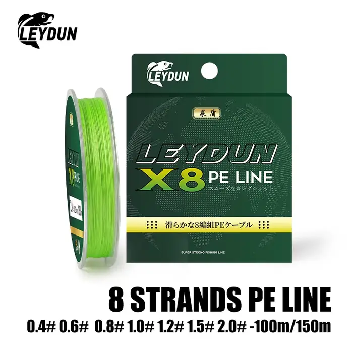 Leydun Micro Fishing Lines 8 Strands PE 150m - Ligne Japon Smooth Multifilament pour Carpe et Pêche à la Mouche