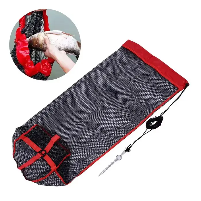 Filet pêche pliable nylon flottant pour petites captures - Accessoire pêche monofilament